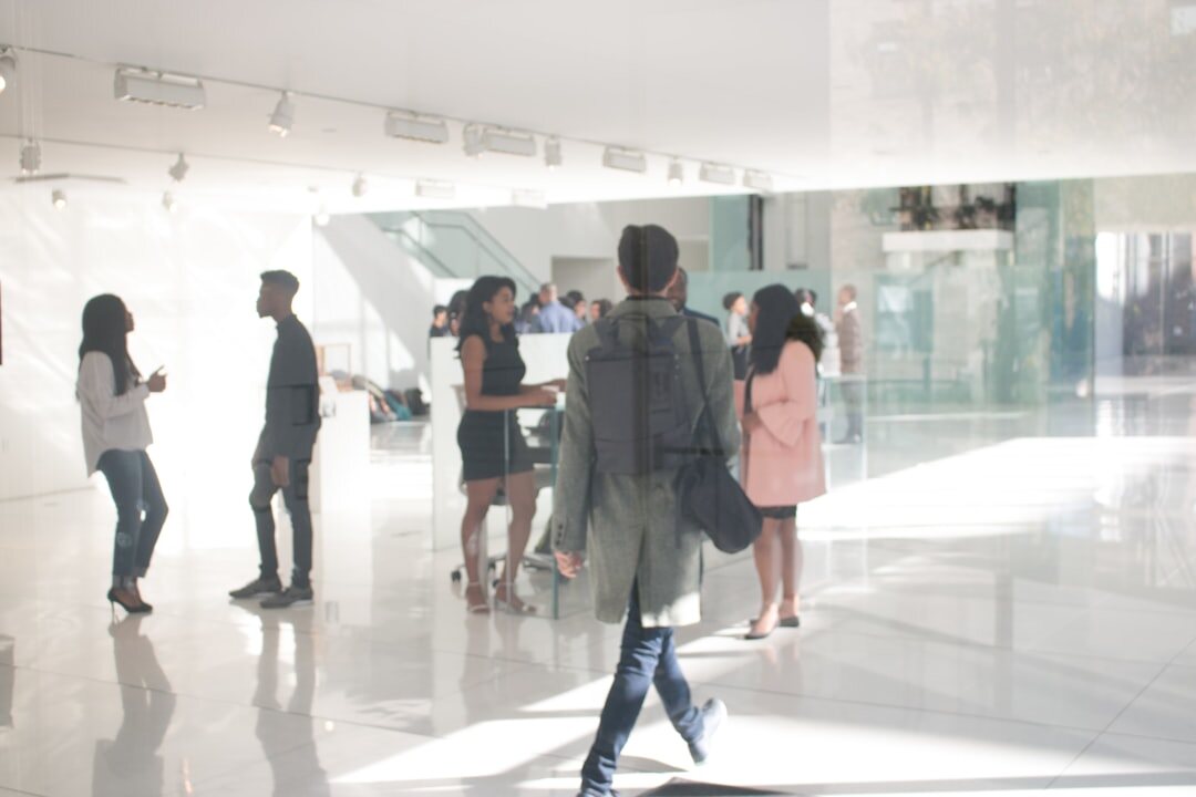 group of business people networking