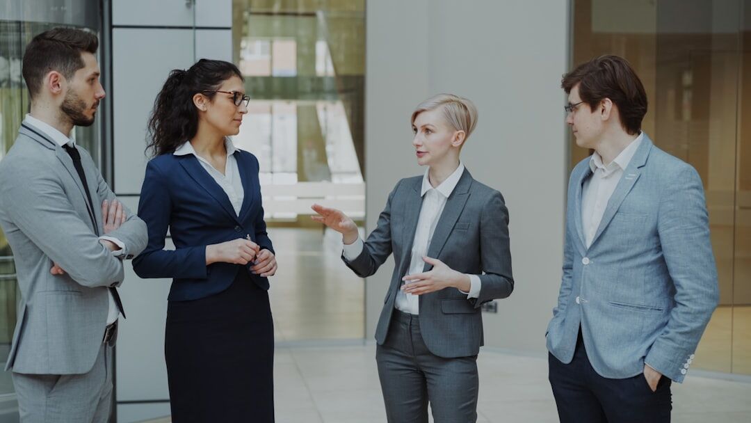 business professionals networking digitally