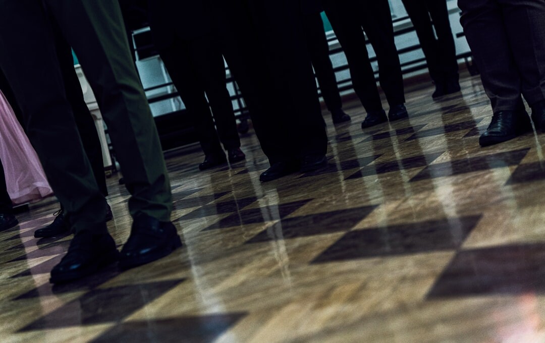 business professionals networking at event
