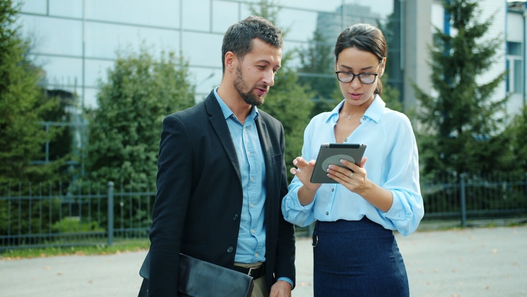 business professionals networking digitally