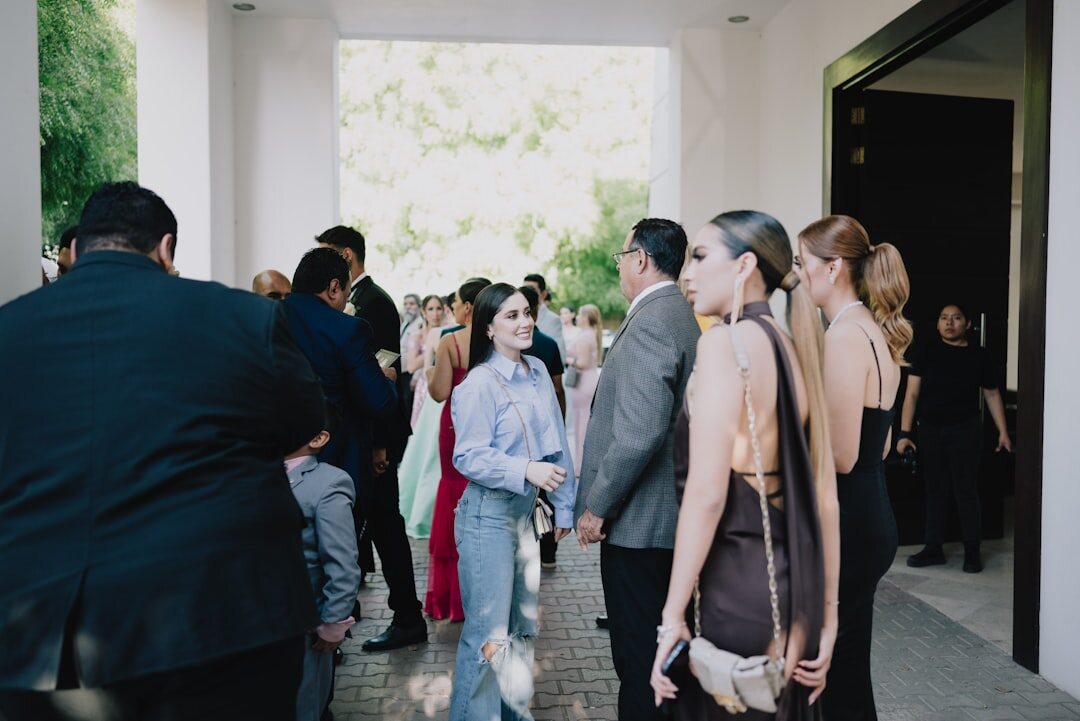 business professionals networking at event